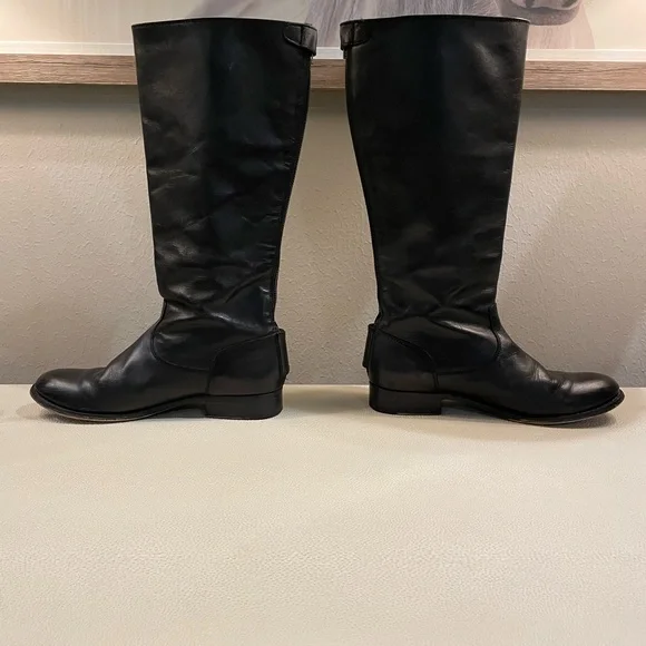 Frye “Melissa” Black Leather Zip Boots - Picture 2 of 10